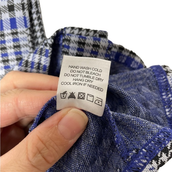 Privacy Please | NWOT Sloane Pant & Avalon Top Set in Blue/Black Plaid Small - Picture 7 of 13